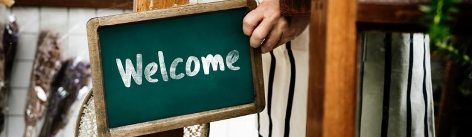 a welcome sign